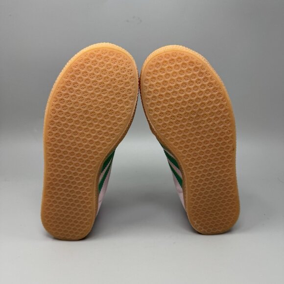 Adidas J "Clear Pink Court Green" Low Top Sneakers Kids 3.5 - Picture 9 of 9